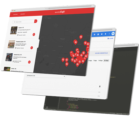 Print do site quierocafe.com.br da página Lojas Próximas