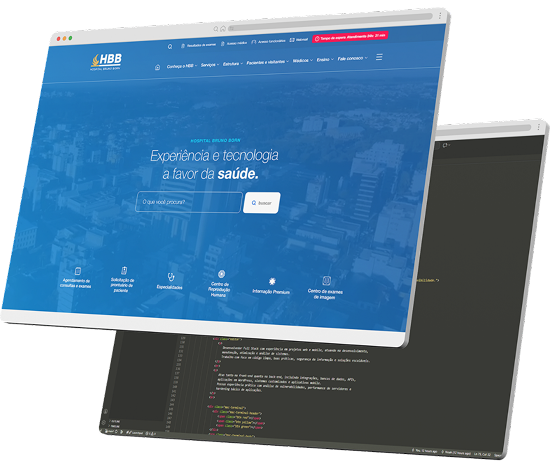 Print do site Hospital Bruno Born